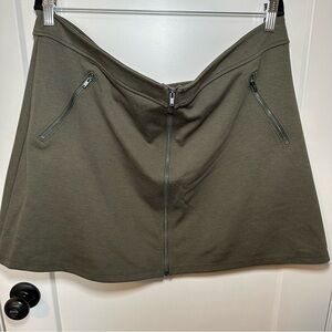 Gap Zip Mini Skirt Olive Green Size 20 Casual Date Night